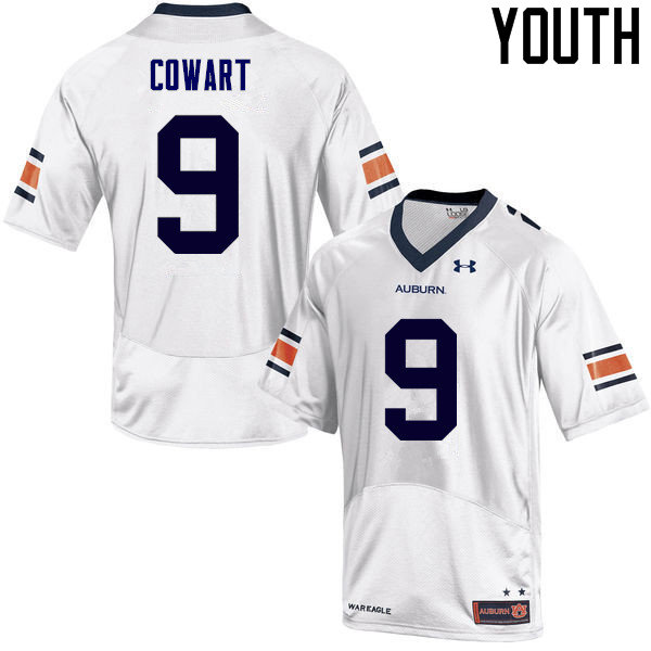 Auburn Tigers Youth Byron Cowart #9 White Under Armour Stitched College NCAA Authentic Football Jersey GMX6474KA